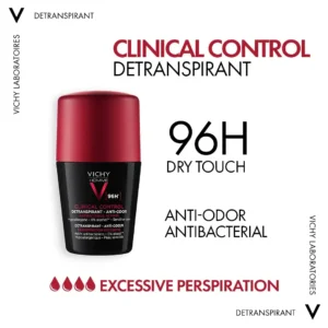 Vichy 96 Hour Clinical Control Deodorant for Men – 50ml