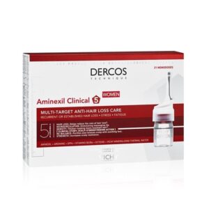 Vichy Dercos Aminexil Clinical 5 Anti-Hair Fall Treatment for Women x21 Doses – 6ml