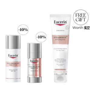 Eucerin Even Pigment Perfector Bundle: Buy Serum + Cream Get Free Cleanser (Bundle Worth $123)